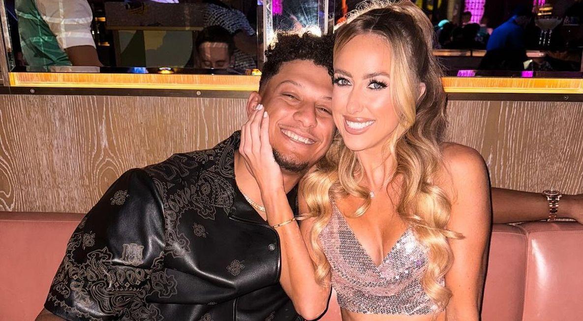 Patrick and Brittany Mahomes smiling