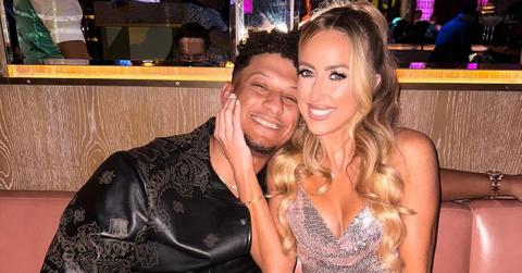 Patrick and Brittany Mahomes smiling