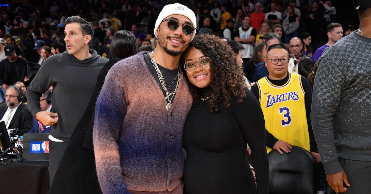 Mookie Betts and Brianna Hammonds at Lakers game