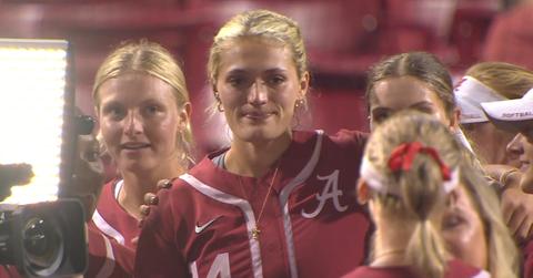 Alabama softball pitcher Montana Fouts.