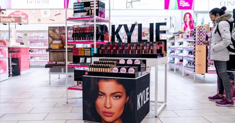 Kylie Cosmetics products on display at Ulta beauty on Nov. 18, 2019, in New York City