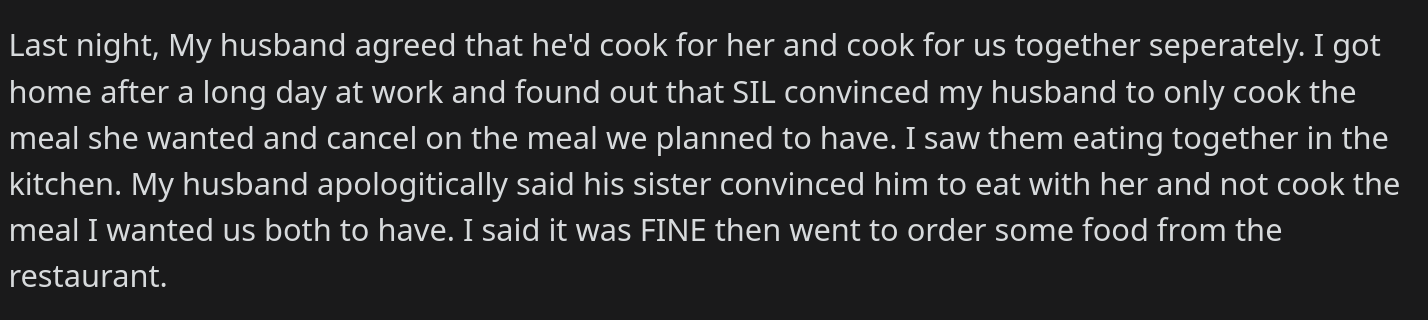 pregnant sister in law kicked out for eating redditors food