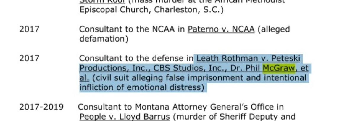 Dr Phil's name appears tagged in the Epstein files