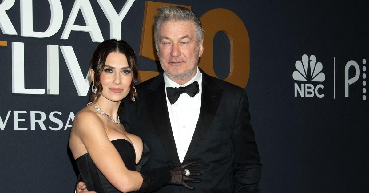 Alec Baldwin and his wife Hilaria attend the 'SNL' 50th anniversary special episode.