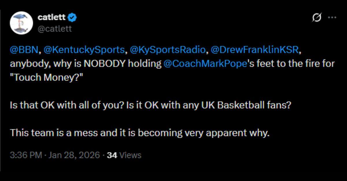 Fans upset with Kentucky's "touch money" chant