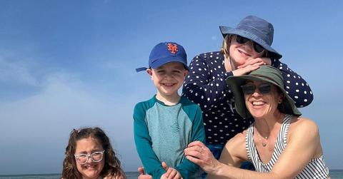 Amy Palanjian and her kids on vacation