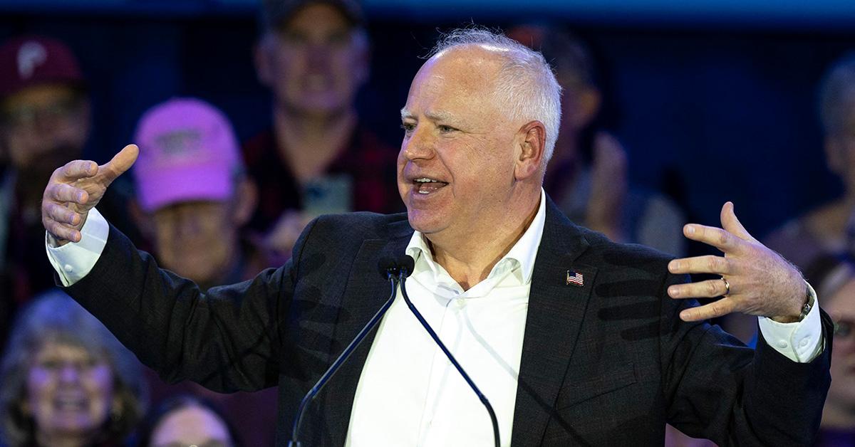 Tim Walz at a campaign rally in Scranton, Pennsylvania. 