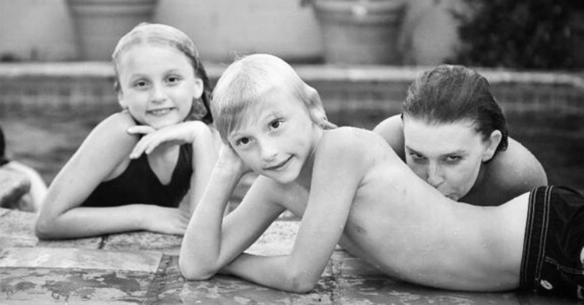 Georgina Cates avec ses enfants