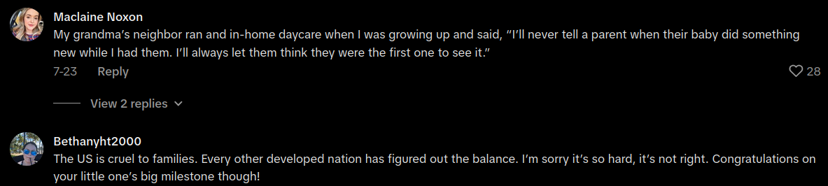 working mom missing milestones