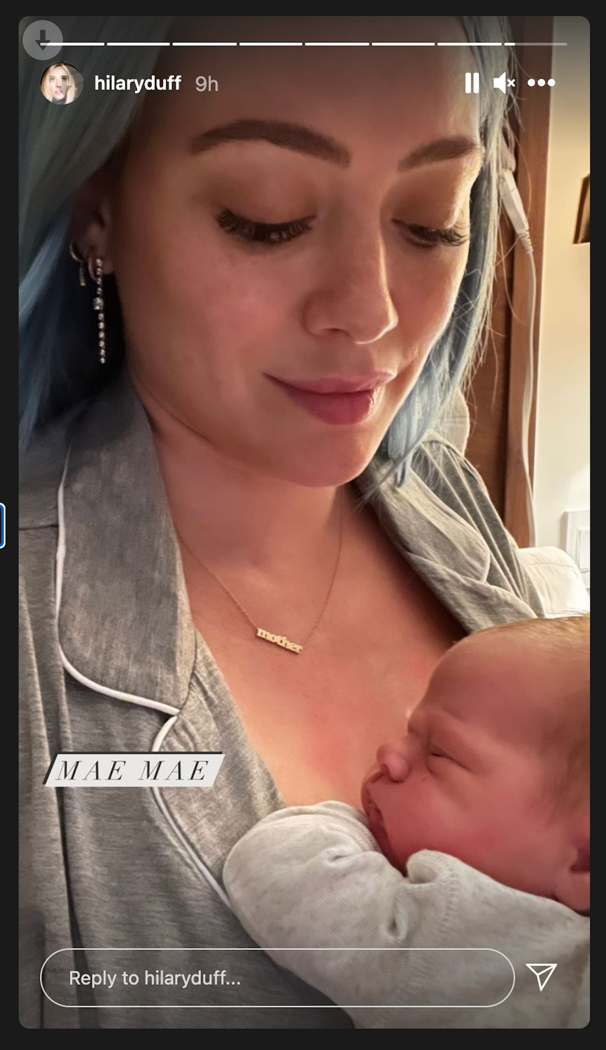 hilary duff new baby mae