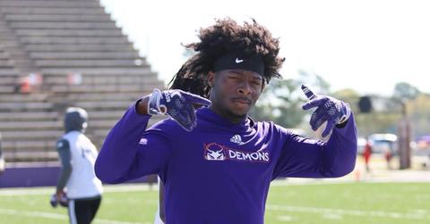 Ronnie Caldwell on the practice field at Northwestern State