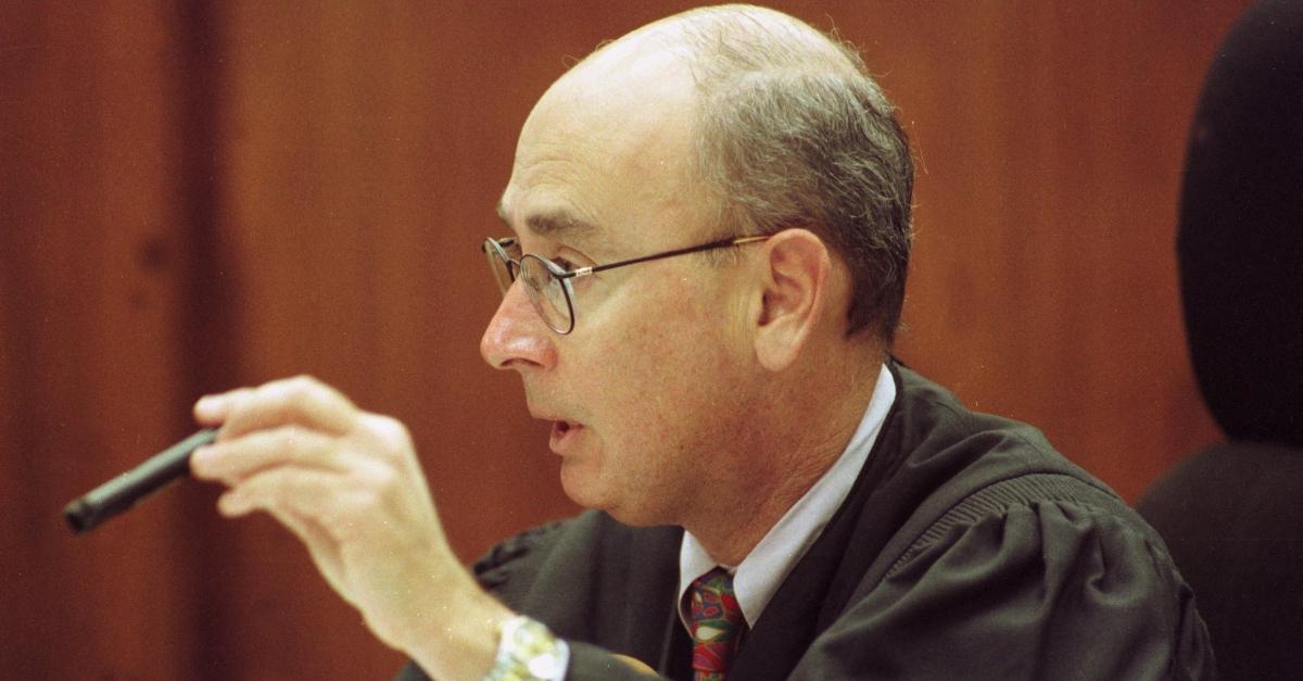 Judge Stanley Weisberg presides over the Menendez brothers trial