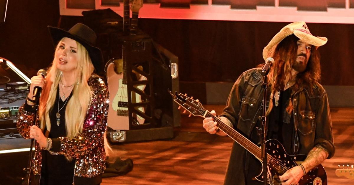 (l-r): Firerose and Billy Ray Cyrus performing together