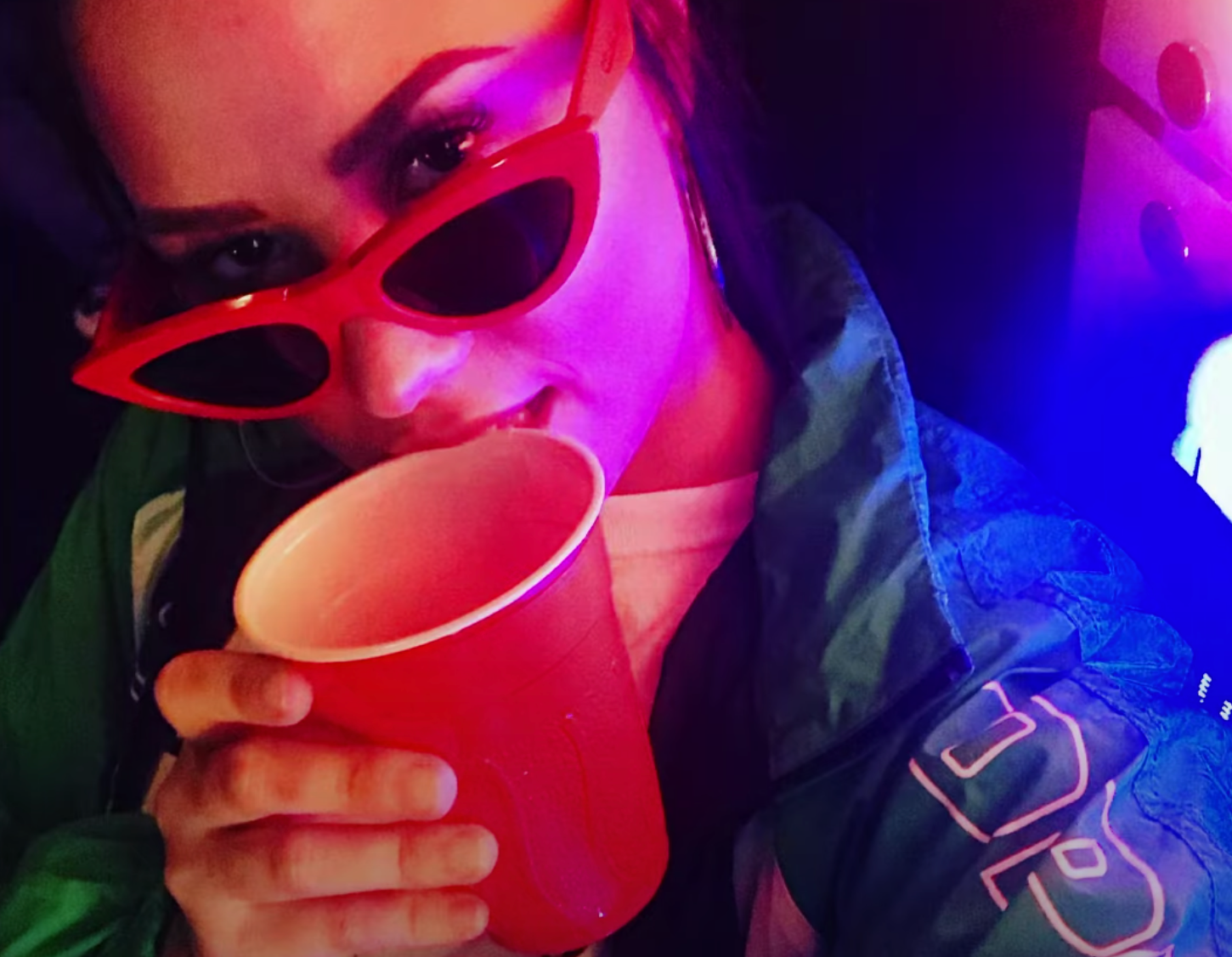 demi lovato drinking