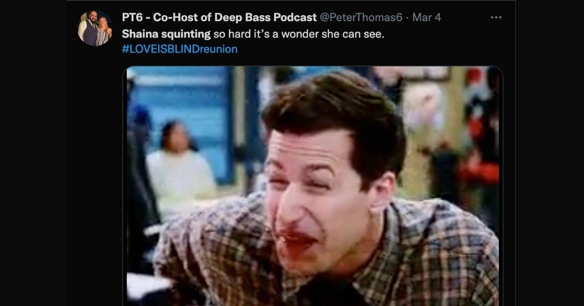 Shaina Squinting on 'Love is Blind' Has Led to Some Hilarious Memes