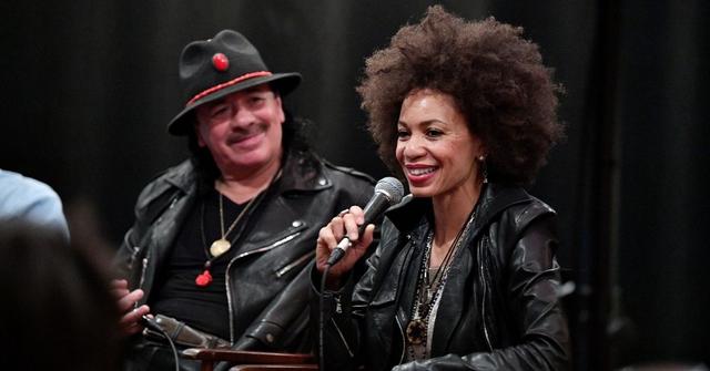 (l-r) Carlos Santana and Cindy Blackman