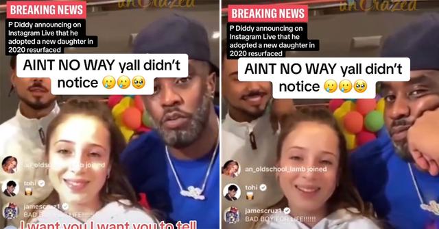 Ava Baroni Combs with Sean Combs in a 2020 video.