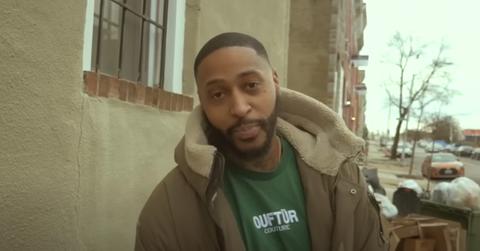 Richard Webster performing one of his songs in Baltimore.