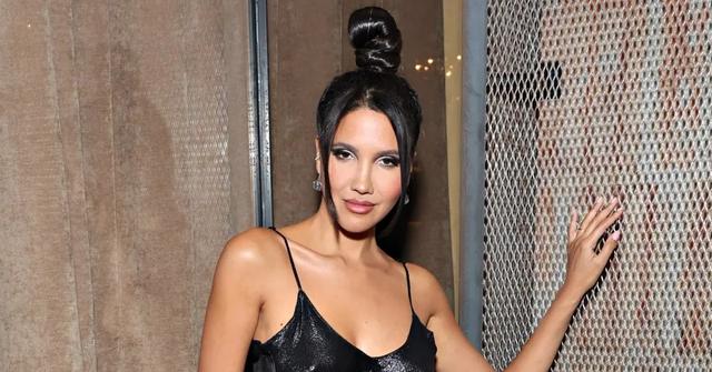 CJ Franco in a black dress