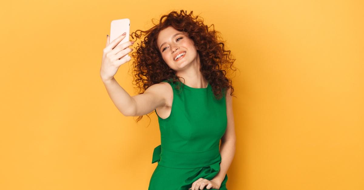 woman taking a selfie