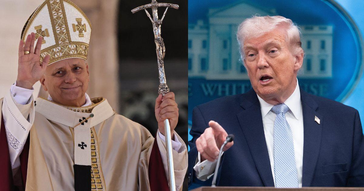 Pope Leo and Donald Trump