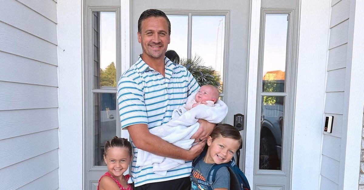 Ryan Lochte and his three kids