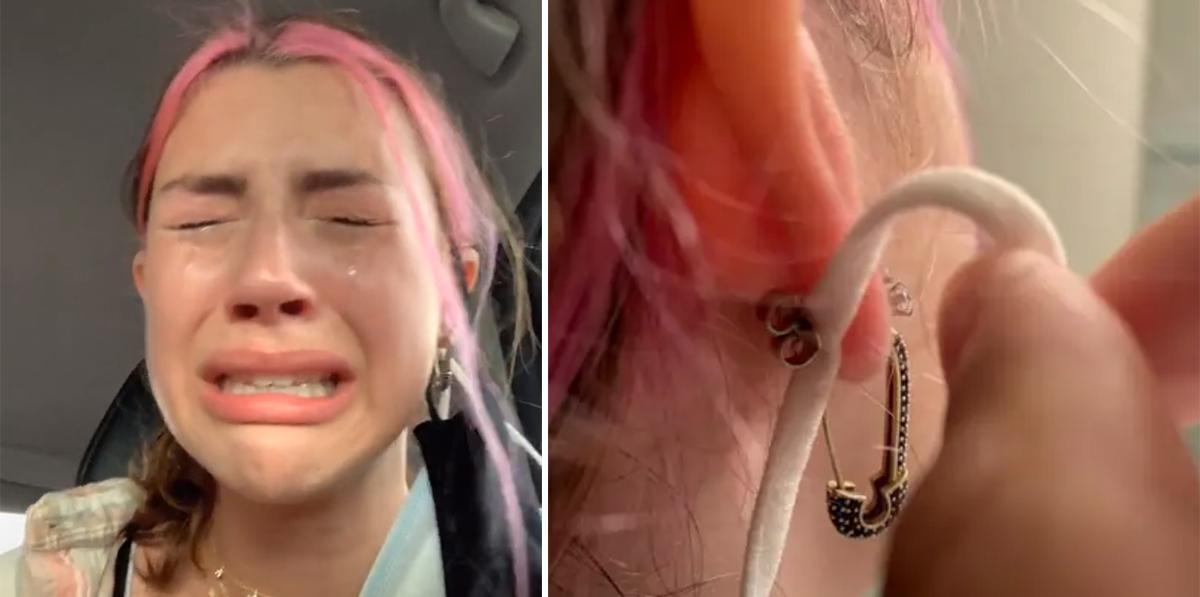 A Teenager Had Her Mask Accidentally Pierced Into Her Ear by an