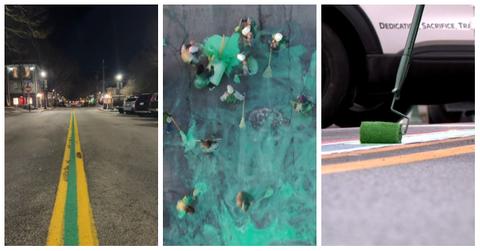 St Patrick's Day cities pain their streets green