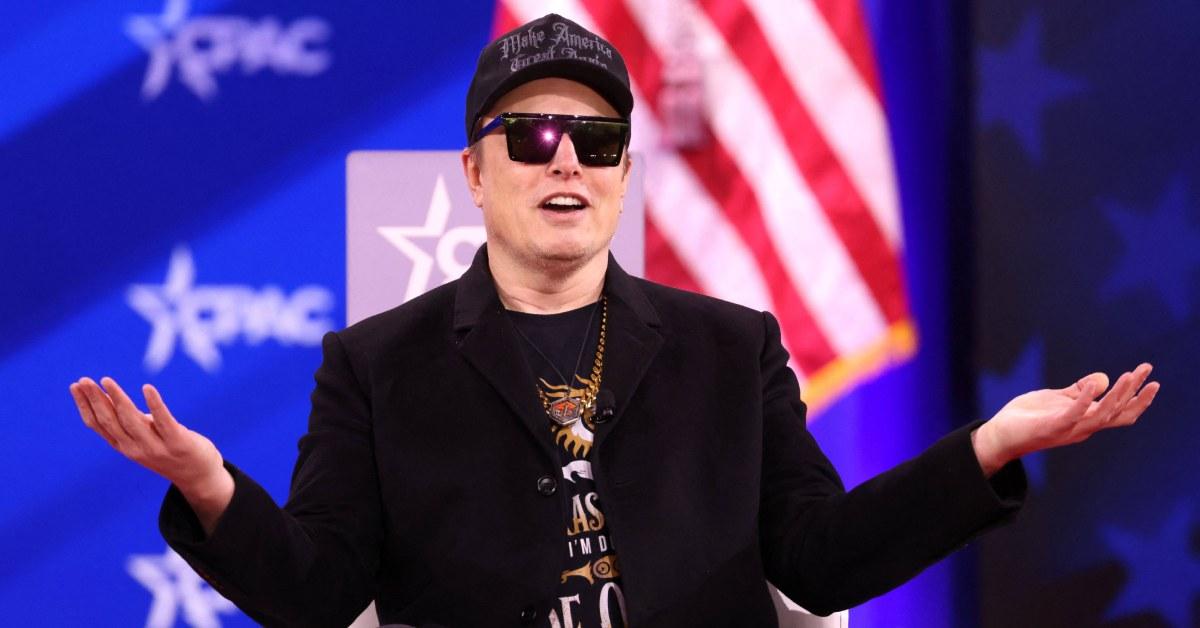 Elon Musk at CPAC DC event in 2025.