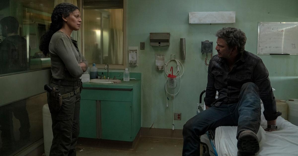 Pedro Pascal and Merle Danridge in 'The Last of Us'