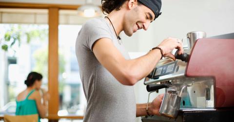 A coffee shop barista
