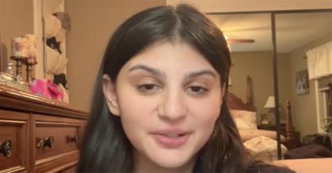 Lexi Weinbaum telling her story to a camera.