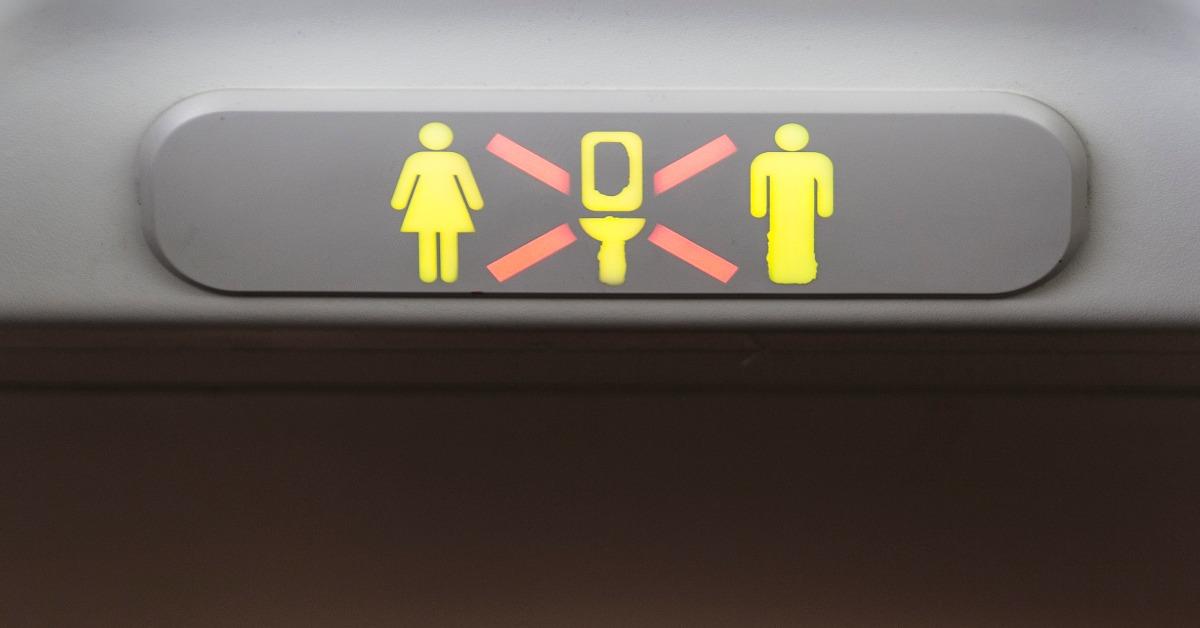 occupied aircraft lavatory sign picture id