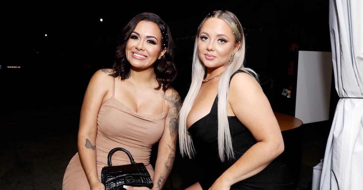 Briana DeJesus and Jade Cline attend the 2022 MTV Movie & TV Awards: UNSCRIPTED at Barker Hangar in Santa Monica, California and broadcast on June 5, 2022