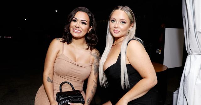 Briana DeJesus and Jade Cline attend the 2022 MTV Movie & TV Awards: UNSCRIPTED at Barker Hangar in Santa Monica, California and broadcast on June 5, 2022