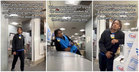 An employee is tired of working hard and getting paid the same as coworkers who do less