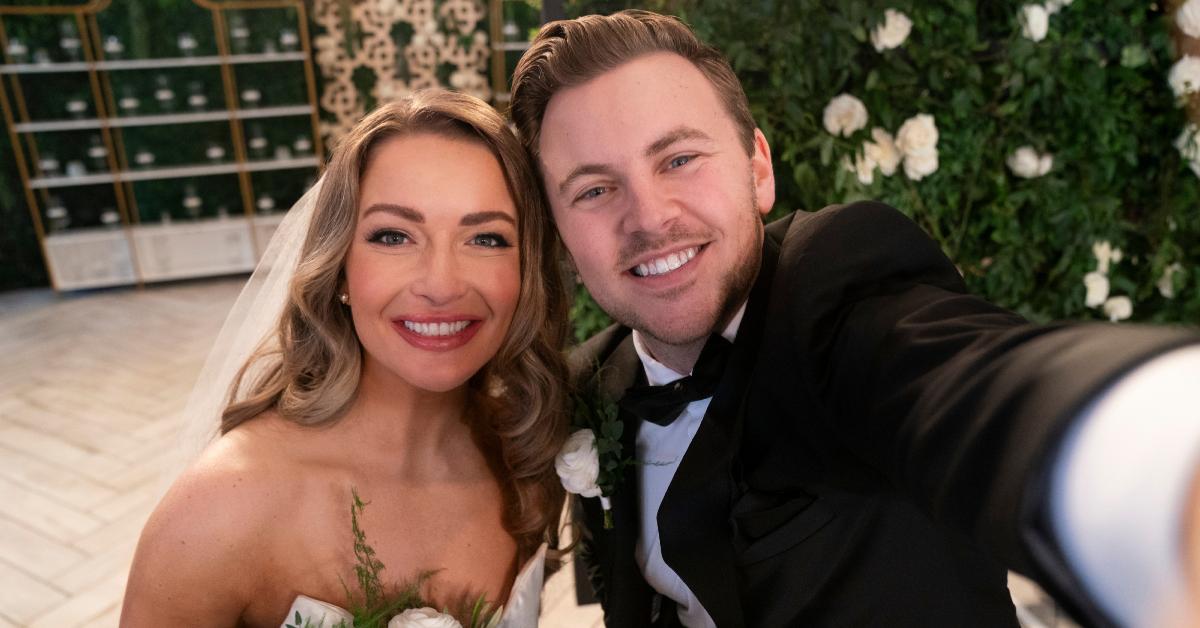 Daniel Hastings and Taylor Haag take a selfie on their wedding day during 'Love Is Blind.'