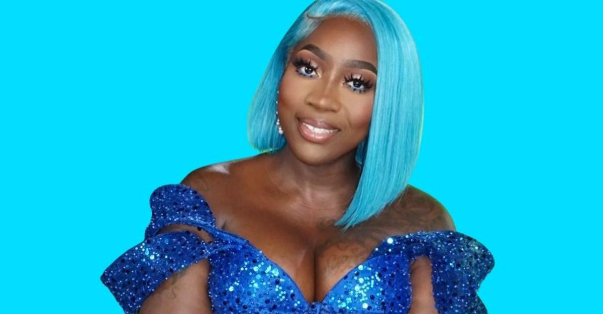 'Love & Hip Hop: Atlanta' star Spice in a blue dress