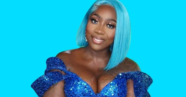'Love & Hip Hop: Atlanta' star Spice in a blue dress