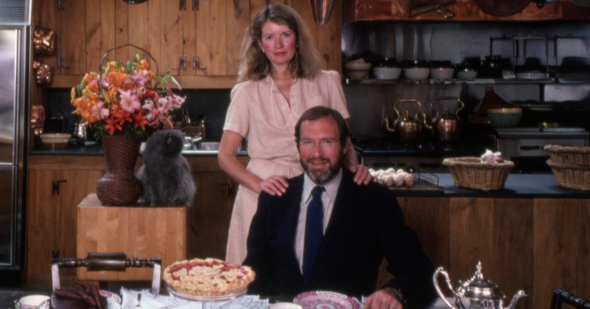 Martha Stewart and Andrew Stewart in their kitchen