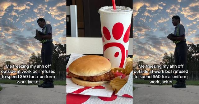 Viral video of Chick-fil-A employee complaining about freezing outside because they didn’t spend $60 on a company jacket.