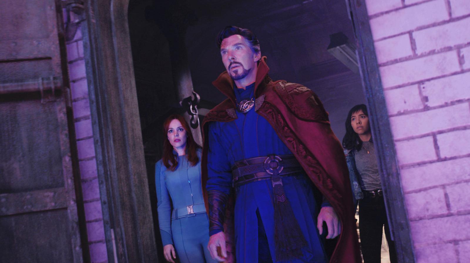 Doctor Strange, Dr. Christine Palmer, and America Chavez in 'Doctor Strange in the Multiverse of Madness.'