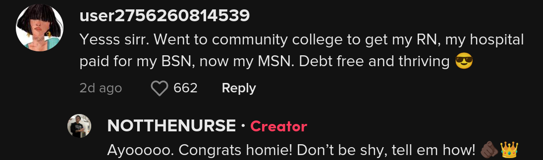no college debt tiktok