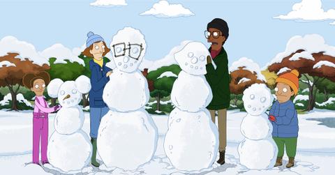 Molly (voiced by Emmy Raver-Lampman), Paige (voiced by Kathryn Hahn), Owen (voiced by Leslie Odom Jr.) and Cole (voiced by Tituss Burgess) in “Central Park” season two