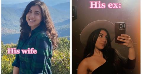 Sania Khan shares a photo of herself while married and a photo of herself divorced