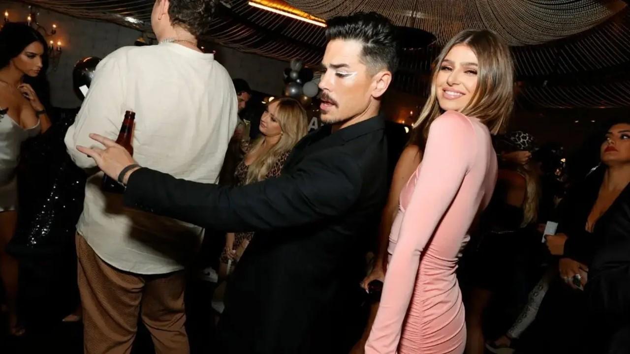Tom Sandoval dancing with Raquel Leviss at the "Vanderpump Rules" Party For LALA Beauty on June 30, 2021.