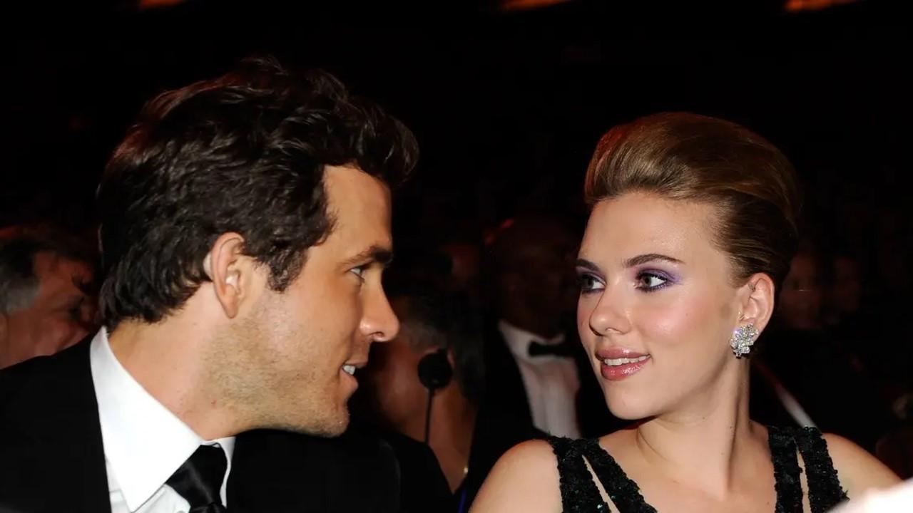 Ryan Reynolds and Scarlett Johansson at the 64th Annual Tony Awards at Radio City Music Hall on June 13, 2010