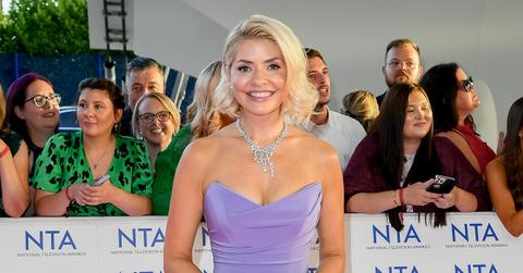 Holly Willoughby in a purple dress at the National Television Awards in 2023.
