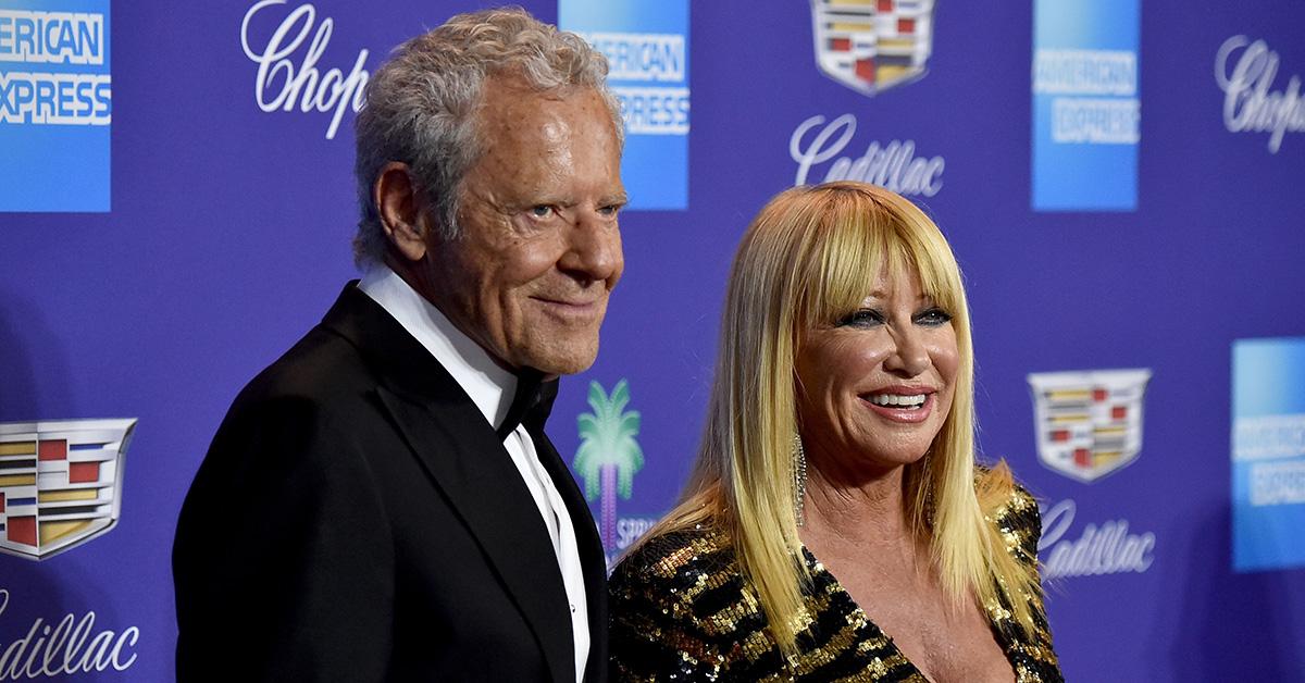 Alan Hamel and Suzanne Somers at an event in Palm Springs. 