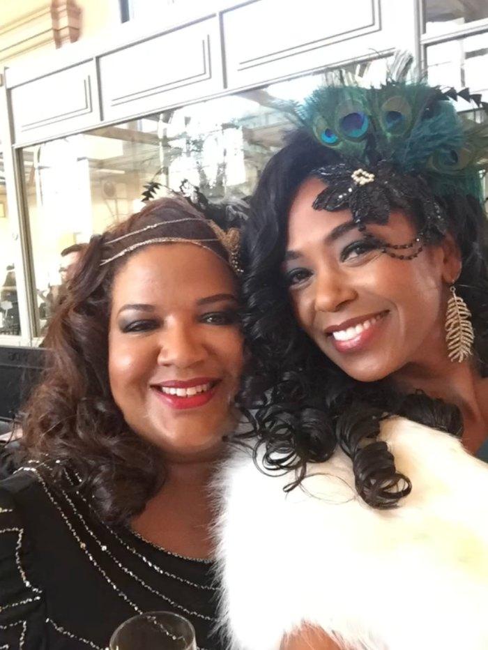 A throwback photo of Ananda Lewis and her sister Dr. Lakshmi Emory.